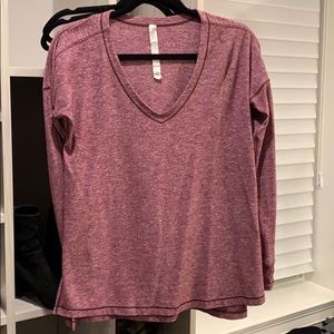 Maroon Lululemon long sleeved shirt
